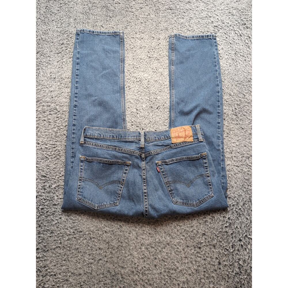Levis 505 Jeans Men 36x30 Blue Distressed Normcore Straight Leg Rocker Chore
